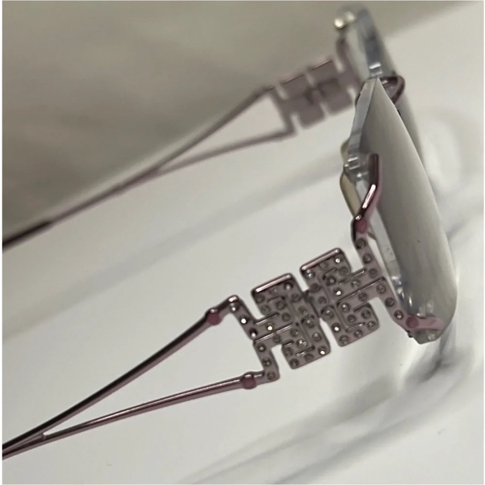 Gorgeous Authentic Versace luxury designer rimless prescription eyeglasses
